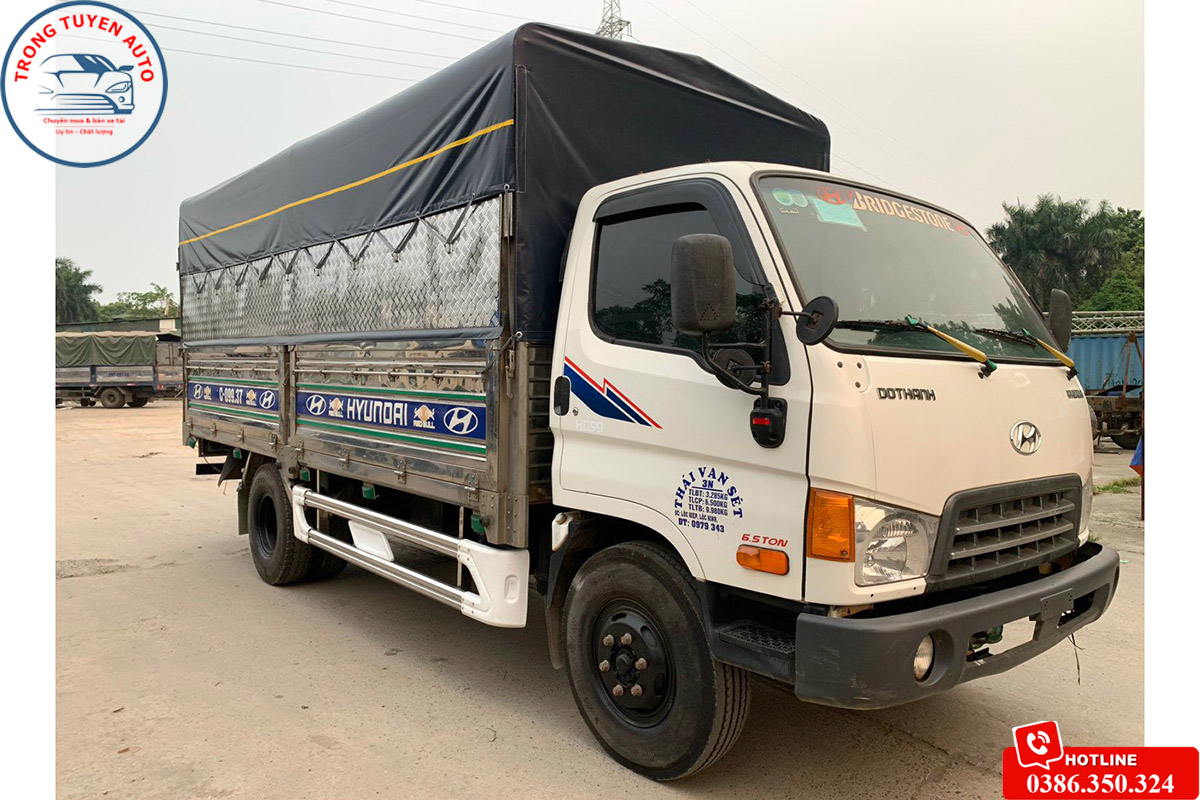 Xe tải cũ Hyundai HD99 thùng bạt, đời 2017 tải trọng 6T5