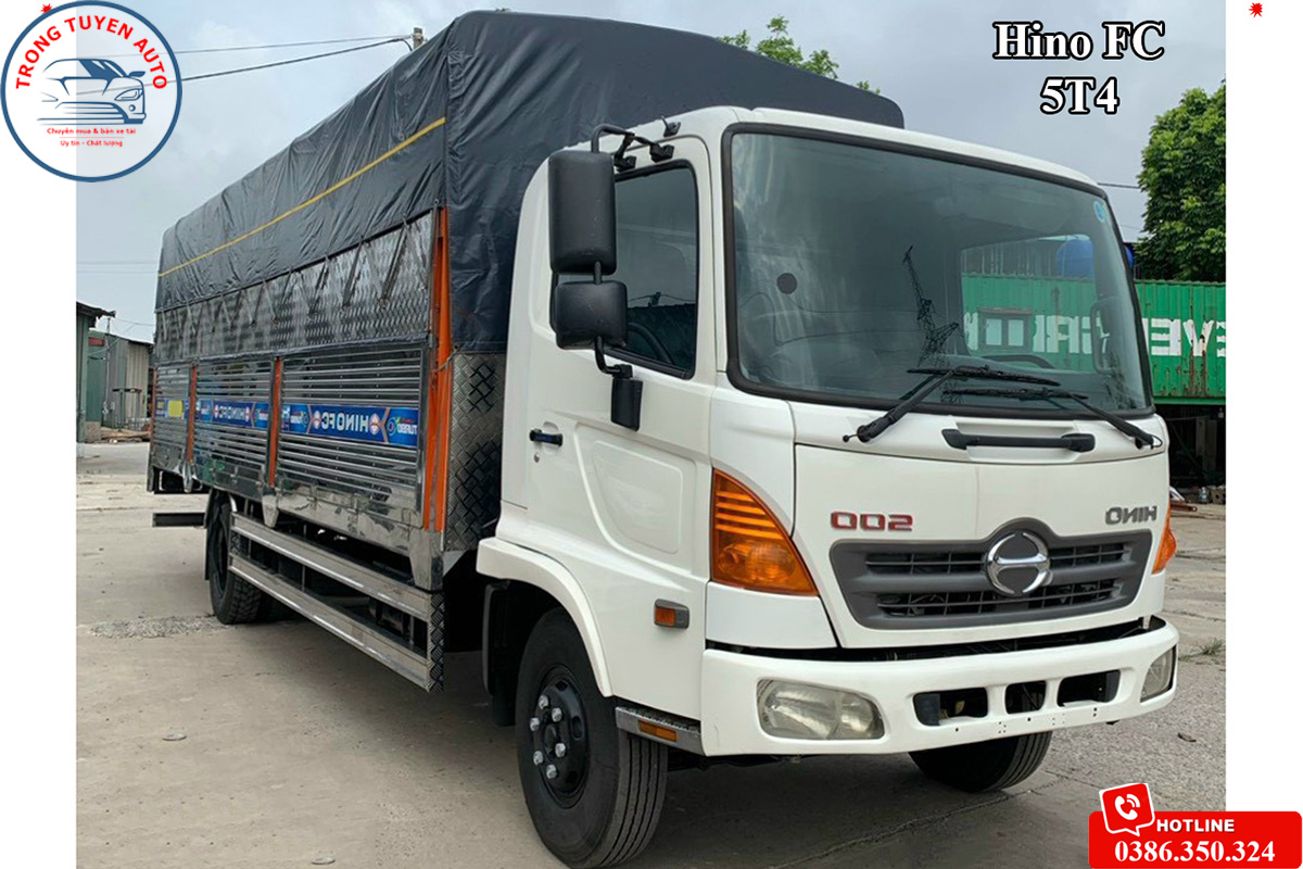 Xe tải cũ Hino FC thùng dài 5m7 tải trọng 5T4