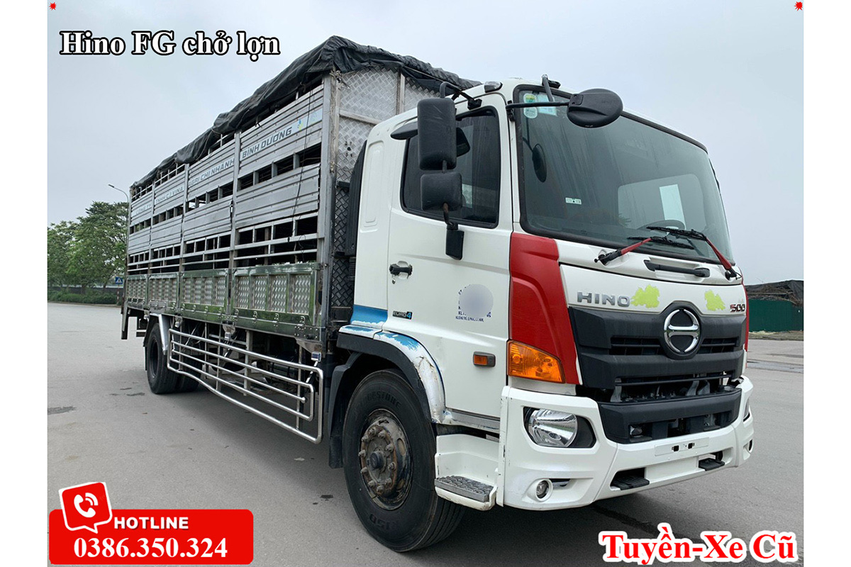 Xe tải cũ Hino FG thùng chở lợn