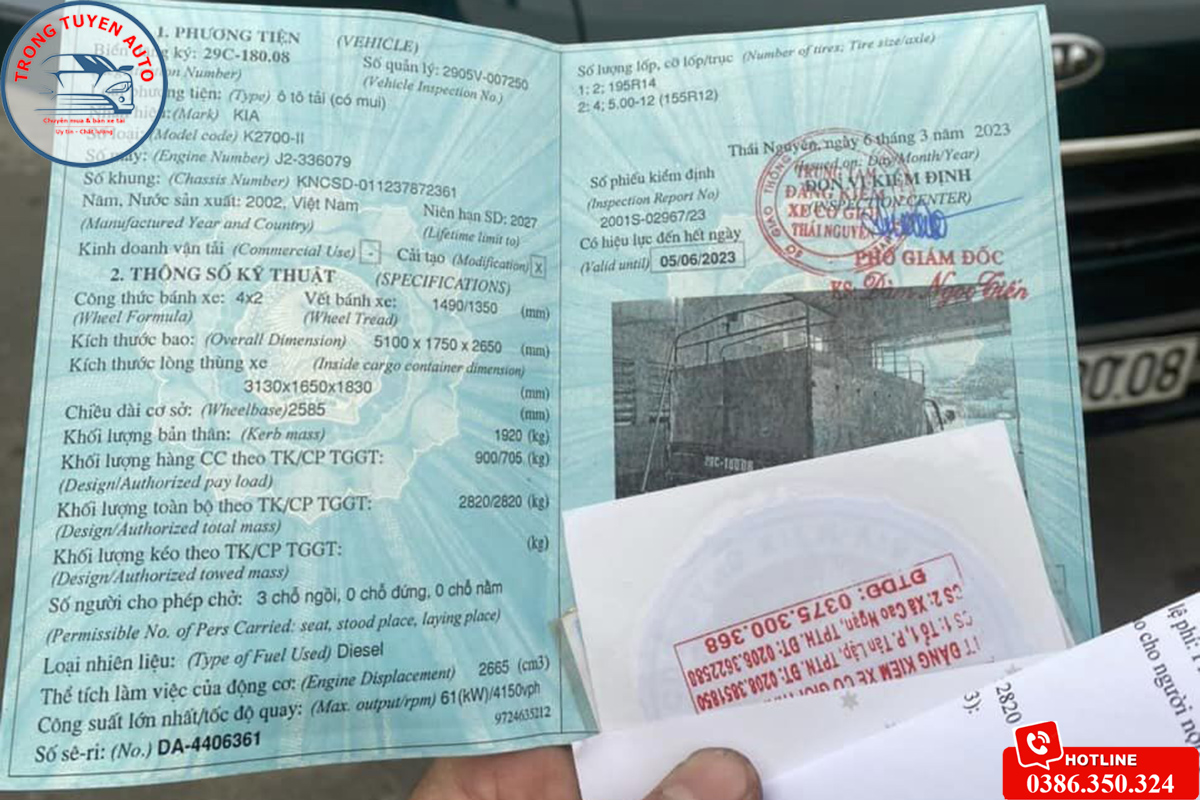 Kích thước thùng xe tải chuẩn theo yêu cầu sổ đăng kiểm