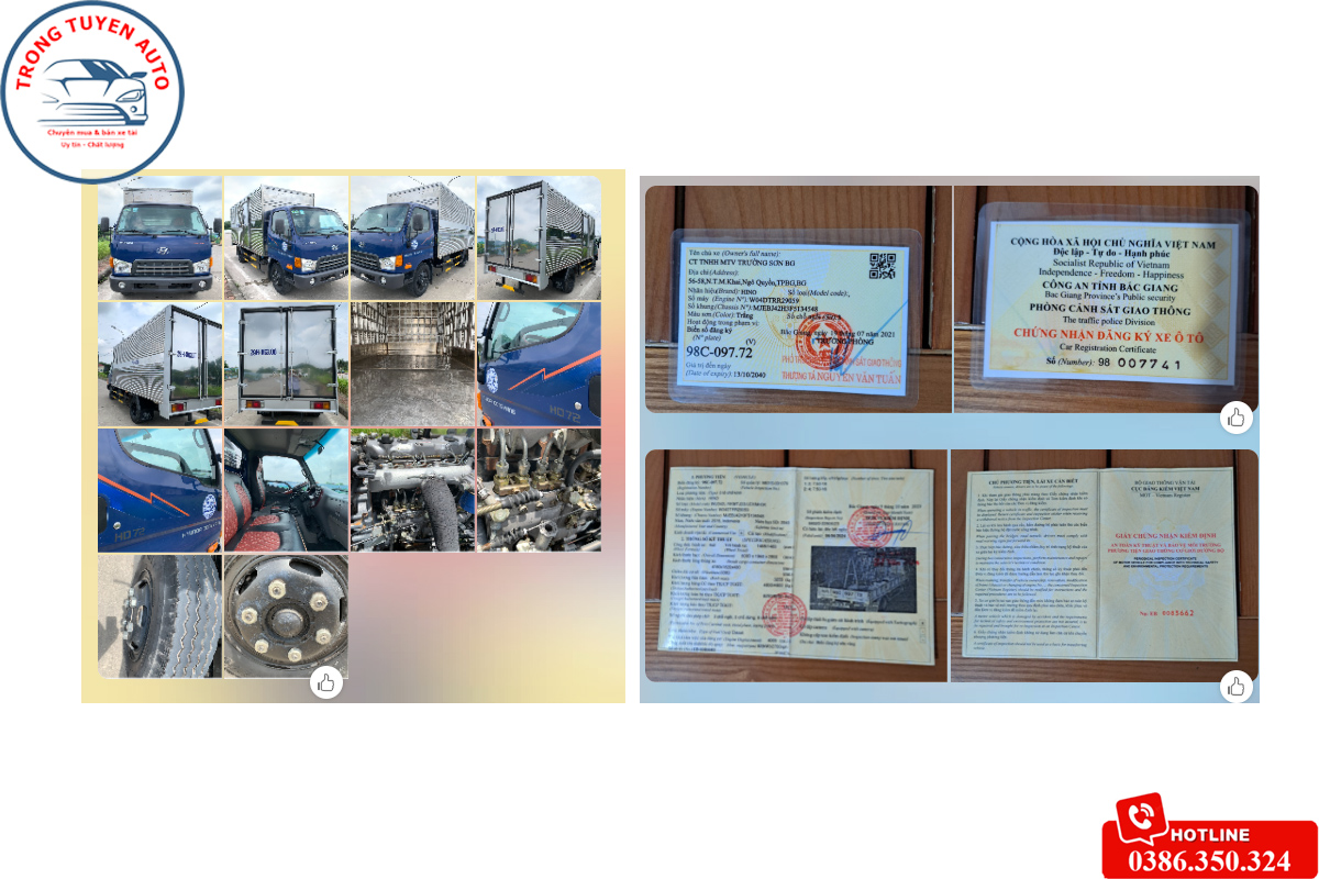 Hồ sơ mua bán xe tải cũ cần chuẩn bị