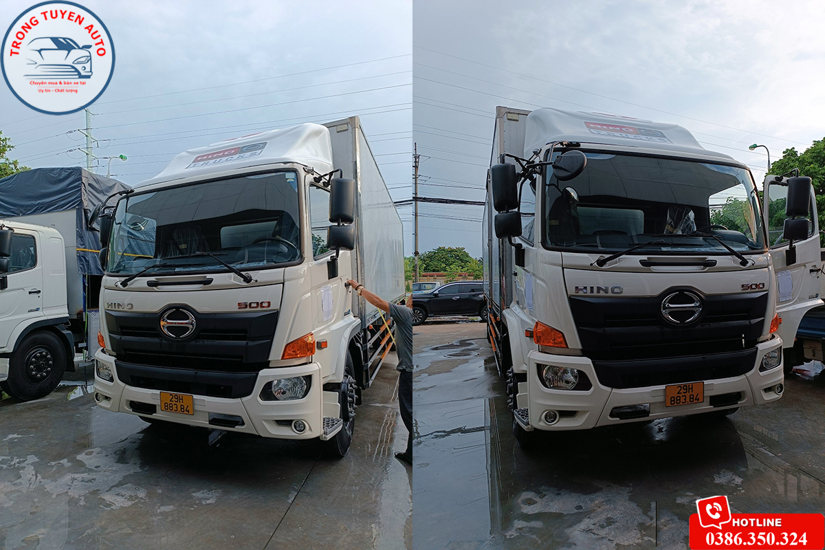 Mui lướt gió xe tải Hino 500 FG nóc thấp 90cm